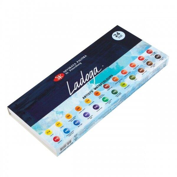Akvarelės rinkinys Ladoga 24 spalvos po 2,5 ml 1