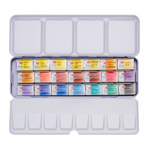 Akvarelės rinkinys White Nights 21x2,5 ml metalinėje dėžutėje Akvarelės rinkinys White Nights 21x2,5 ml metalinėje dėžutėje