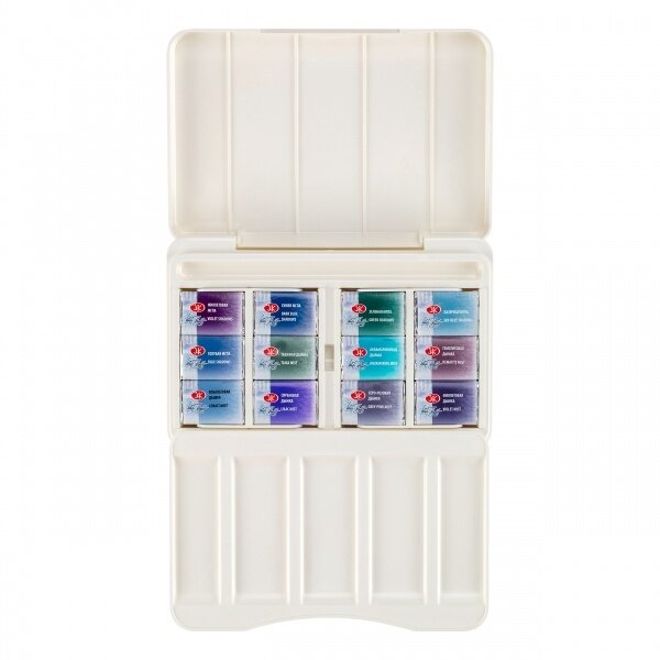 Akvarelės rinkinys White Nights Granuliation 12 x 2,5 ml kiuvetės plastikinėjė dėžutėje 3