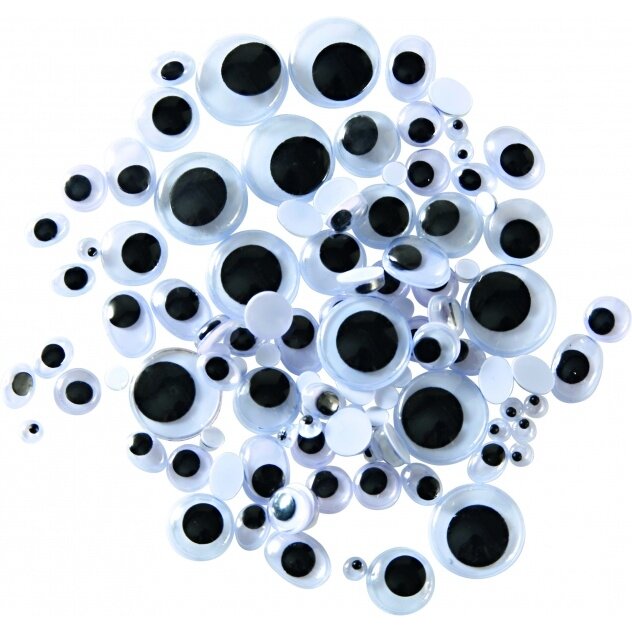 Wiggle Eyes self-adhesive, 6 different sizes 1