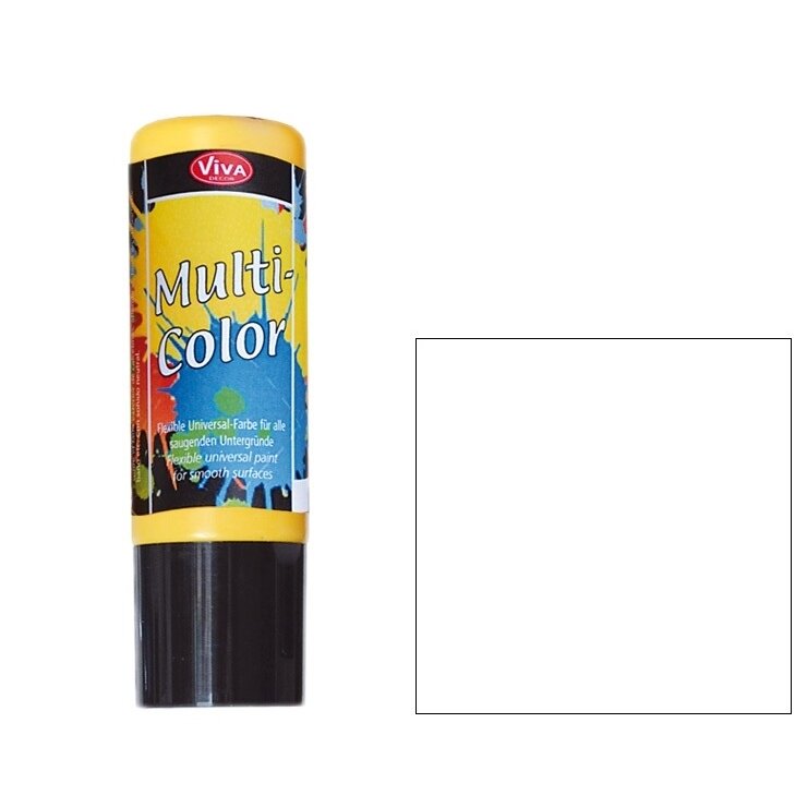Akriliniai dažai Viva Decor Multi-Color 90 ml baltos spalvos Nr.100