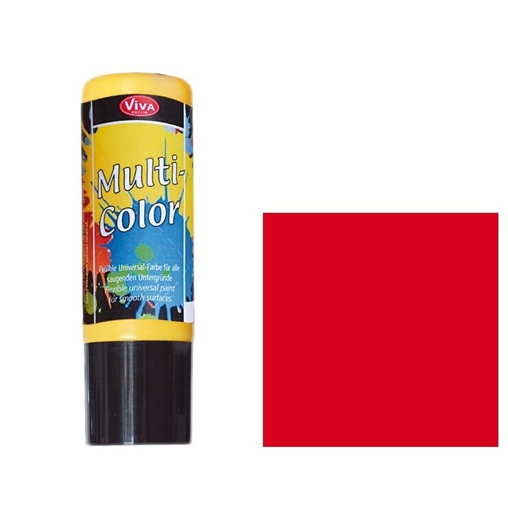 Akriliniai dažai Viva Decor Multi-Color 90 ml raudonos spalvos Nr.404