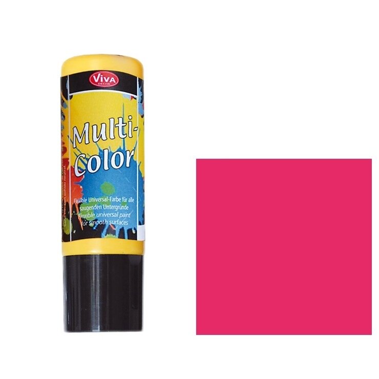 Akriliniai dažai Viva Decor Multi-Color 90 ml rausvai raudonos spalvos Nr.400 Akriliniai dažai Viva Decor Multi-Color 90 ml rausvai raudonos spalvos Nr.400