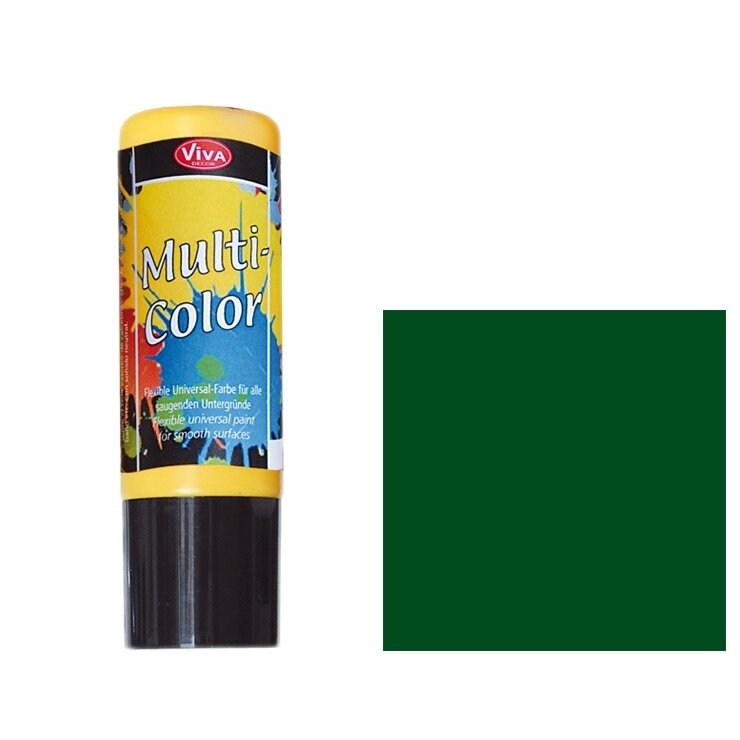 Акриловая краска Viva Decor Multi-Color 90 мл темно-зеленая