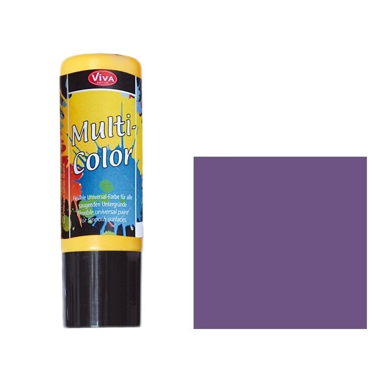Akriliniai dažai Viva Decor Multi-Color 90 ml violetinės spalvos Nr.504 Akriliniai dažai Viva Decor Multi-Color 90 ml violetinės spalvos Nr.504