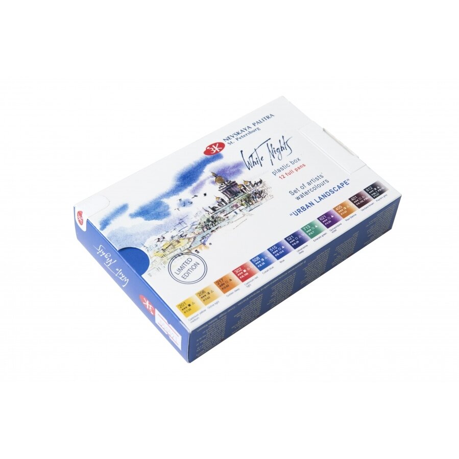 Akvarelės rinkinys White Nights Urban Landscape 12x2,5 ml kiuvetės 1 Akvarelės rinkinys White Nights Urban Landscape 12x2,5 ml kiuvetės 1