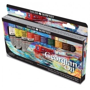 Aliejinių dažų rinkinys Daler-Rowney Georgian 10 spalvų po 22 ml