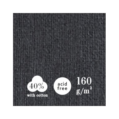 Plane-tables for pastel "Black Eyes" A3, 18 sheets, 160 gsm with “Canvas" embossment, 40% cotton, Ground color