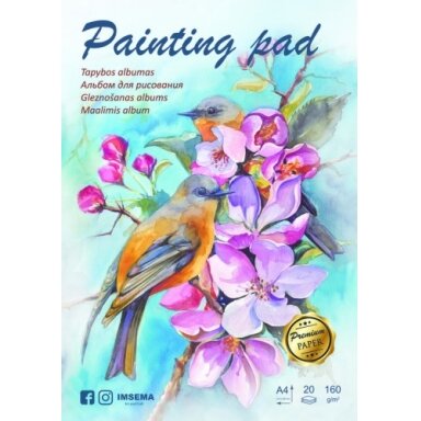 Painting Pad Imsema Premium Birds A4, 20 sheets, 160 gsm Painting Pad Imsema Premium Birds A4, 20 sheets, 160 gsm