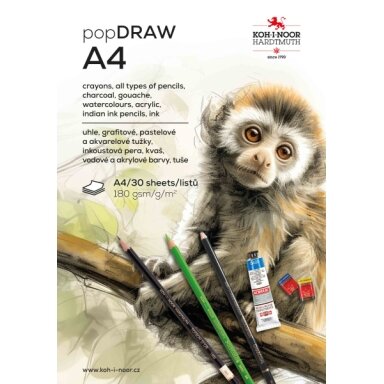 Drawing Pad Koh-I-Noor A4 30 sheets 180 gsm Drawing Pad Koh-I-Noor A4 30 sheets 180 gsm