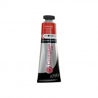Aliejiniai dažai Daler-Rowney Georgian 38 ml kadmis raudonas