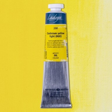 Aliejiniai dažai Ladoga 46 ml Nr.200 kadmis šviesiai geltona