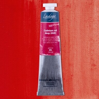 Aliejiniai dažai Ladoga 46 ml Nr.303 kadmis tamsiai raudonas