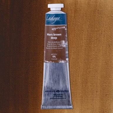 Aliejiniai dažai Ladoga 46 ml Nr.403 marsas tamsiai rudas