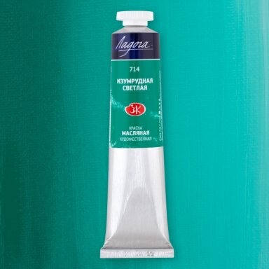 Aliejiniai dažai Ladoga 46 ml Nr.714 šviesiai smaragdinė spalvos