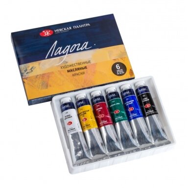 Aliejinių dažų rinkinys Ladoga 6x46 ml