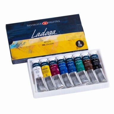 Aliejinių dažų rinkinys Ladoga 8x18 ml