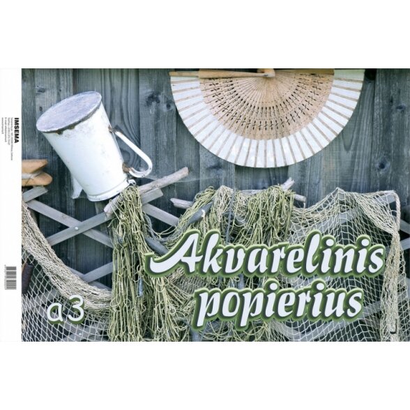 Albumas akvarelei A3 225 g/m2 15 lapų Latvij Albumas akvarelei A3 225 g/m2 15 lapų Latvij