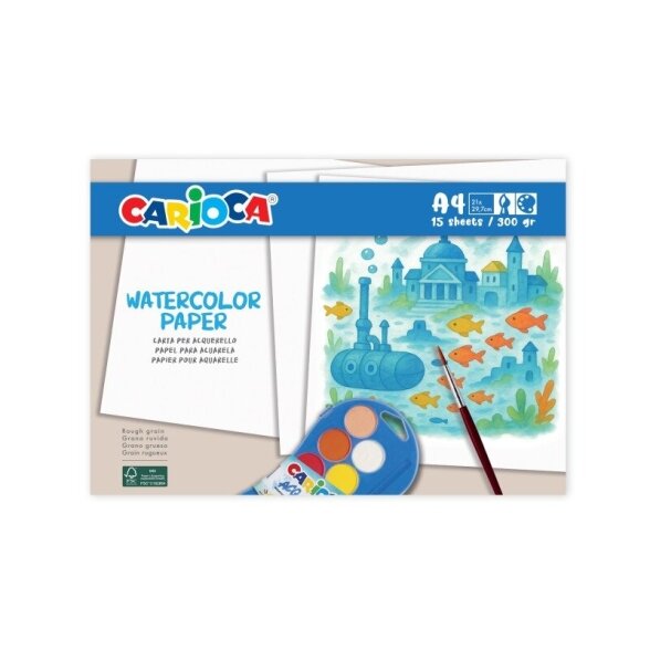 Albumas akvarelei Carioca A4 15 lapų Albumas akvarelei Carioca A4 15 lapų