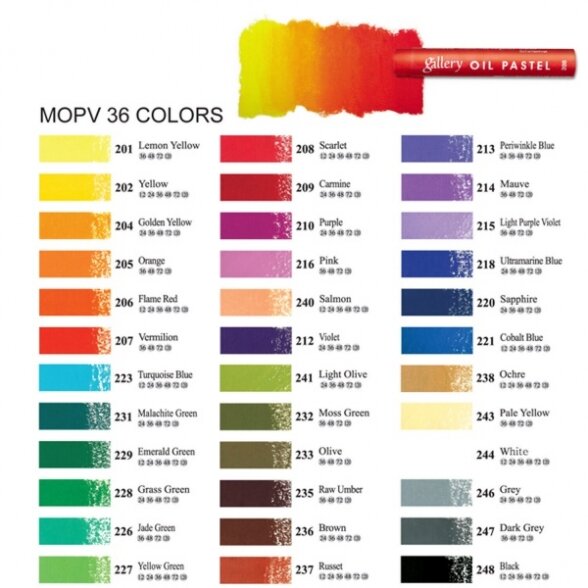 Oil pastel set Mungyo 36 pcs 2 Oil pastel set Mungyo 36 pcs 2