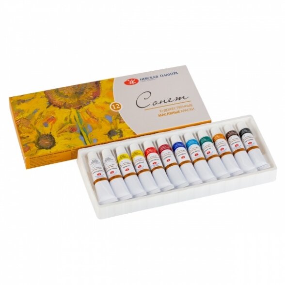 Aliejinių dažų rinkinys Sonnet 12x10 ml 1 Aliejinių dažų rinkinys Sonnet 12x10 ml 1