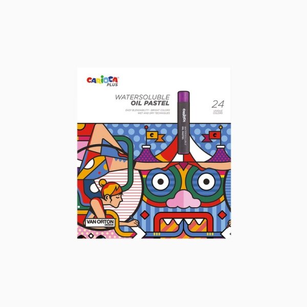 Watersoluble Oil Pastels Carioca Plus 24 pcs