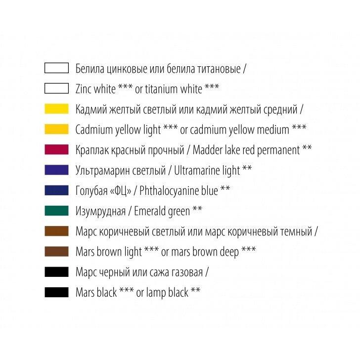 Oil artists' colours set "Master-Class" 8 colours in 18 ml tubes, cardboard box 2