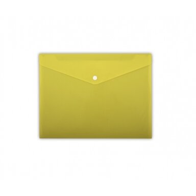 Папка-конверт на кнопке Penmate А5 непрозрачная желтого цвета