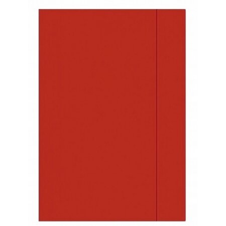 Cardboard folder Kreska A4 with elastic ruby color Cardboard folder Kreska A4 with elastic ruby color
