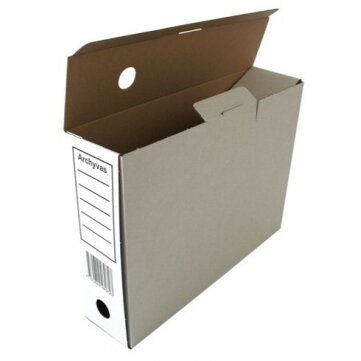 SMLT Filing Box, 330 × 245 × 82 mm, white corrugated cardboard