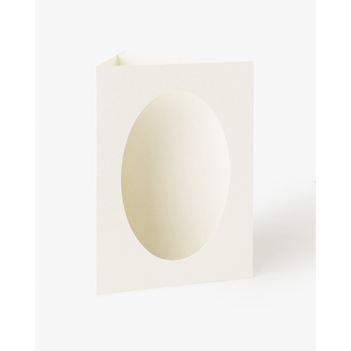 Заготовки открыток с конвертами Folia Oval 220 г/м², 10,5x15 cм, 5 штук, white 5