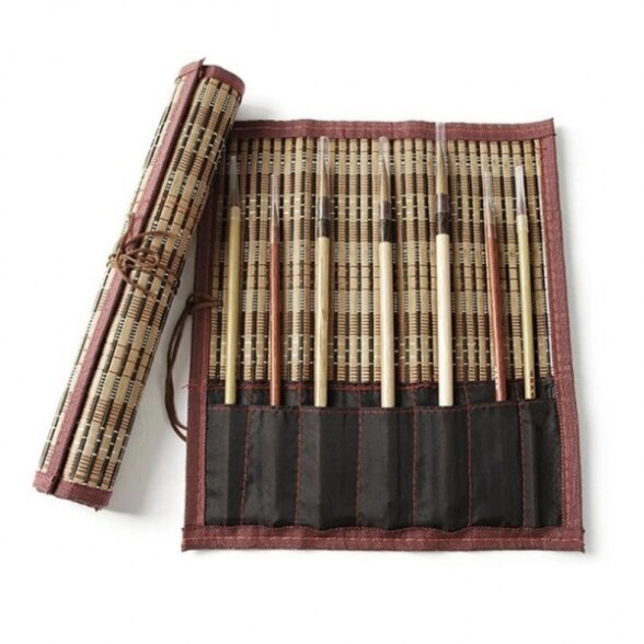 Bambukinis dėklas teptukams 30*36 cm Bambukinis dėklas teptukams 30*36 cm