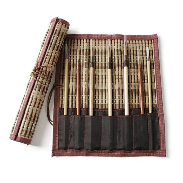 Bambukinis dėklas teptukams 30*36 cm
