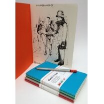 Bloknotas eskizams Hahnemuehle Sketch&Note A6 125 g/m2 20 lapų raudonas/oranžinis 1