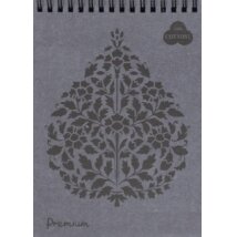 Bloknotas su spirale "Premium Graphitе" (pilkas) А3 30 lapų 160 g/м2 tekstūrinis popierius pastelei "Drobė" 40% medvilnė