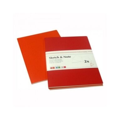 Bloknotas eskizams Hahnemuehle Sketch&Note A6 125 g/m2 20 lapų raudonas/oranžinis