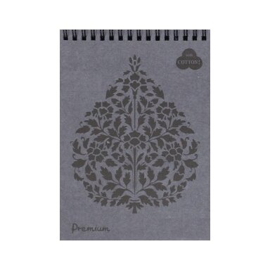 Notepad "Premium Graphite" A3, 30 sheets, 160 gsm, pastel paper with "Canvas" stamping, 40% cotton