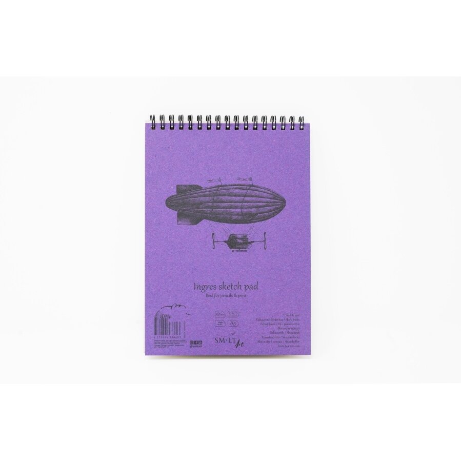 Bloknotas eskizams Authentic SMLT A4 30 lapų popierius baltas 130 g/m2 kieta nugarėle ir spirale