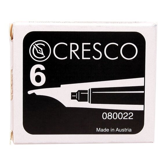Cresco rašalo kapsulės, juodos, 6 vnt Cresco rašalo kapsulės, juodos, 6 vnt
