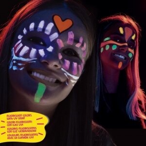 Dažai veidui Carioca Maskup 6 neoninių spalvų 2 Dažai veidui Carioca Maskup 6 neoninių spalvų 2