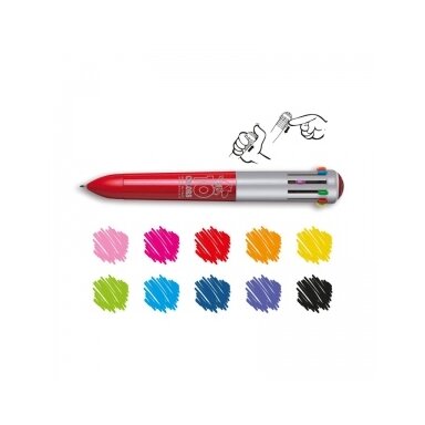 Ball Point Pen Carioca 10 Colors Fluo 10 assorted colors