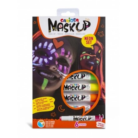 Dažai veidui Carioca Maskup 6 neoninių spalvų Dažai veidui Carioca Maskup 6 neoninių spalvų