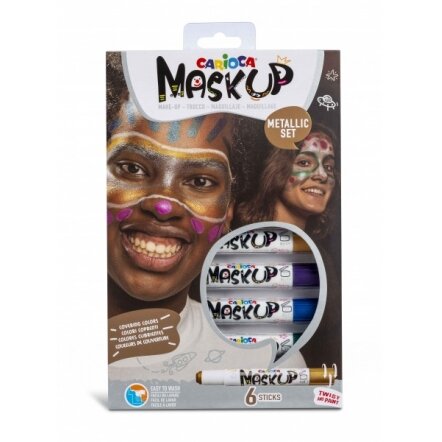 Dažai veidui Carioca Maskup 6 spalvų su metaliniu efektu