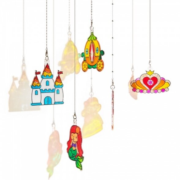 Amos Sun Deco Stained-Glass Paints Kit Princess 6x10.5 ml with 6 suncatchers 4 Amos Sun Deco Stained-Glass Paints Kit Princess 6x10.5 ml with 6 suncatchers 4