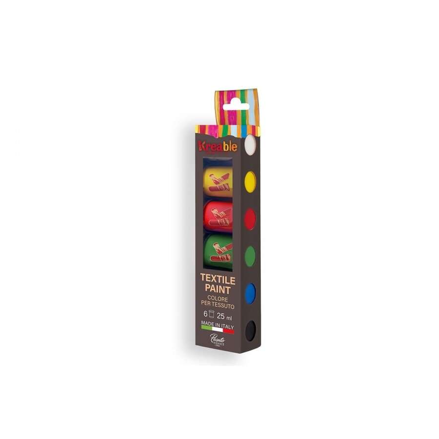 Dažai tekstilei Toy Color 6x25 ml