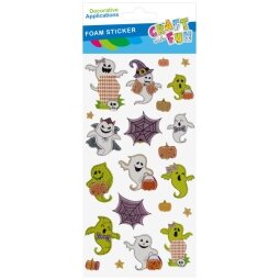 Dekoratyviniai lipdukai iš putgumės Craft-Fun Halloween 11 cm x 20 cm