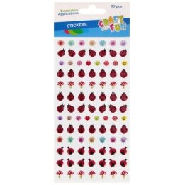 Dekoratyviniai lipdukai Craft-Fun Boružės 3D 93 vnt