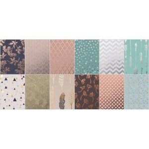 Декоративный картон Folia HOTFOIL, 165 г / м², DIN A4, 12 листов, 12 различных дизайнов 6