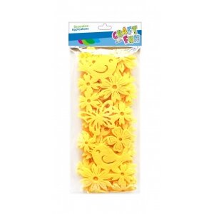 Декоративная ленточка из фетра "Yellow Flowers"  3,5 см х 2 м  CRAFT-FUN