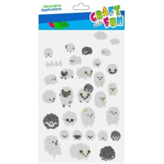 Dekorativiniai lipdukai iš veltinio "Avys" CRAFT-FUN Dekorativiniai lipdukai iš veltinio "Avys" CRAFT-FUN
